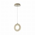 Dekoracyjny zwis Led z kryształkami GIRONA kolor złoty, moc 10W 3000K - MD3713-1-3GT Zuma Line