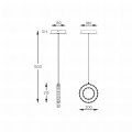 Dekoracyjny zwis Led z kryształkami GIRONA kolor złoty, moc 10W 3000K - MD3713-1-3GT Zuma Line