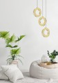 Dekoracyjny zwis Led z kryształkami GIRONA kolor złoty, moc 10W 3000K - MD3713-1-3GT Zuma Line