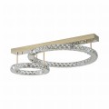 Lampa sufitowa z kryształowymi pierścieniami LED GIRONA kolor złoty,moc 36W barwa ciepła - MX3713-2-3GT Zuma Line