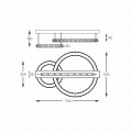 Lampa sufitowa z kryształowymi pierścieniami LED GIRONA kolor złoty,moc 36W barwa ciepła - MX3713-2-3GT Zuma Line