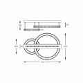 Lampa sufitowa z dwoma kryształowymi okręgami z serii GIRONA, LED 36W 3000K - MX3713-2-3CT Zuma Line