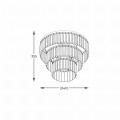 Lampa sufitowa kryształowa do salonu TIFANNY kolor czarny, 4*E14 - P17127-4-BK Zuma Line