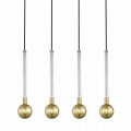 Lampa wisząca na listwie MIDA eleganckie zwisy ze szklanymi kloszami G9 - P0583-04A-2GHF Zuma Line