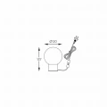 Lampa nocna ARCTURUS kolor czarny, szklany klosz w stylu loft - T0454-01A-P7FZ Zuma Line
