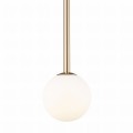 Lampa wisząca biały szklany klosz ARCTURUS kolor złoty na G9 - P0574-01F-F7AA Zuma Line