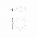 Plafon dekoracyjny AURA w kolorze białym, źródło LED  24W 3000-5000K - FM2201001-470 Zuma Line