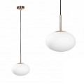 Lampa wisząca nad stół w salonie OMI kolor złoto biały z kloszem, źródło G9 - 1183 Zuma Line