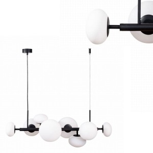 Lampa wisząca nad stół OMI czarna, 8*G9 ze szklanymi kloszami - 1192 Zuma Line