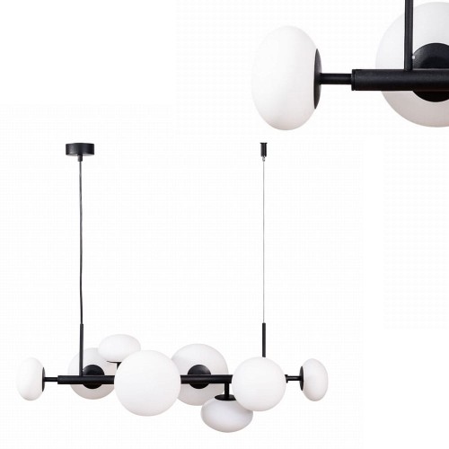 Lampa wisząca nad stół OMI czarna, 8*G9 ze szklanymi kloszami - 1192 Zuma Line
