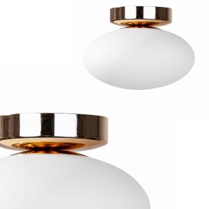 Plafon lampa sufitowa OMI kolor Złoty z dekoracyjnym szklanym kloszem, źródło 1*G9 - 1187 Zuma Line