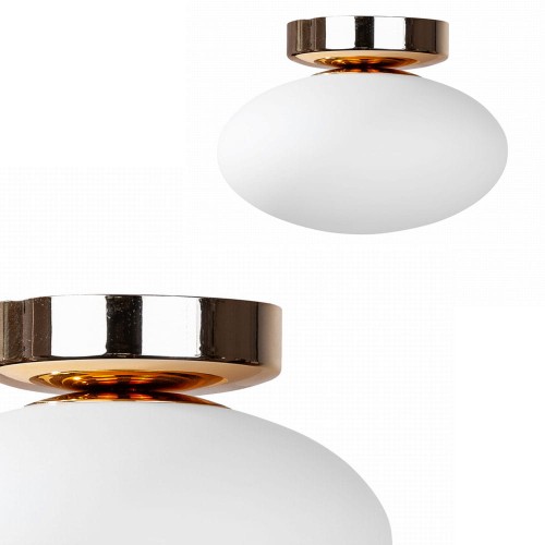 Plafon lampa sufitowa OMI kolor Złoty z dekoracyjnym szklanym kloszem, źródło 1*G9 - 1187 Zuma Line