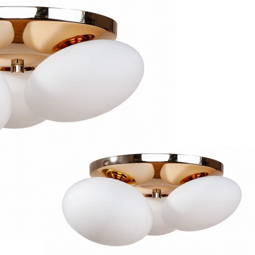 Lampa sufitowa OMI Złota rozeta, szklane klosze, źródło 3*G9 - 1191 Zuma Line