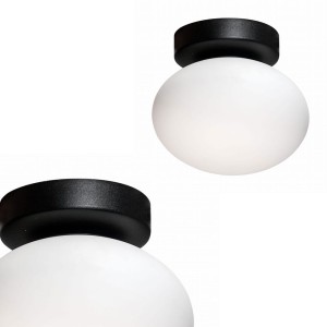 Lampa sufitowa OMI kolor Czarny, szklany klosz, źródło 1*G9 - 1188 Zuma Line