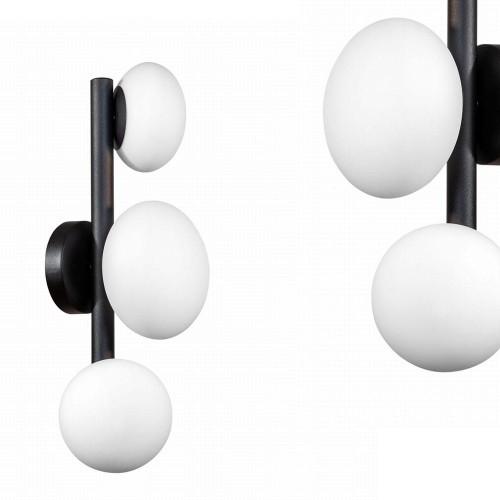 Kinkiet ścienny OMI czarny, 3*G9, mleczne szklane klosze - 1178 Zuma Line