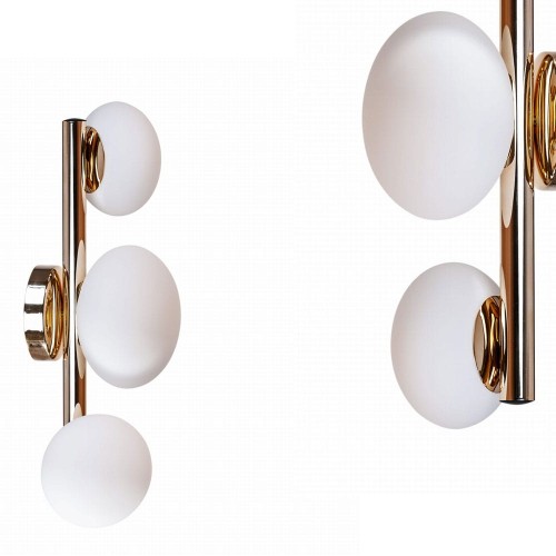 Kinkiet dekoracyjny OMI kolor Złoty, szklane stylowe klosze,  3*G9 - 1179 Zuma Line