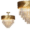 Lampa sufitowa Lyon złoty/przezroczysty C23910/9 Zuma Line