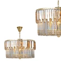 Lampa wisząca Camille złoty/przezroczysty+bursztynowy 19101/16 Zuma Line