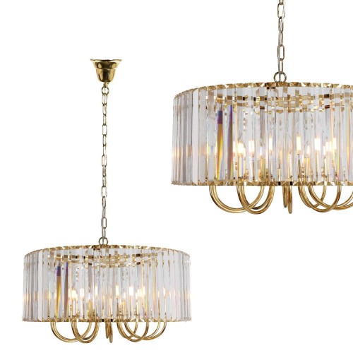 Lampa wisząca Paris złoty/przezroczysty 1906/10 Zuma Line