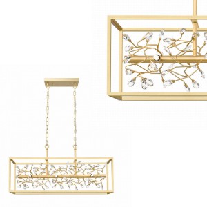 Lampa wisząca na złotych łańcuszkach SPRING nad stół 6*G9 - P0578-06C-V7V7 Zuma Line