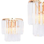 Kinkiet kryształowy złoty stelaż AMEDEO 2xE14 17106/2W-GLD Zuma Line