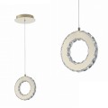 Dekoracyjny zwis Led z kryształkami GIRONA kolor złoty, moc 10W 3000K - MD3713-1-3GT Zuma Line