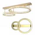 Lampa sufitowa z kryształowymi pierścieniami LED GIRONA kolor złoty,moc 36W barwa ciepła - MX3713-2-3GT Zuma Line