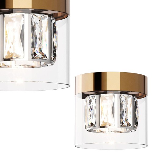 Lampa sufitowa GEM kolor francuskie złoto metal, G9 IP20 C0389-01A-F7AC Zuma Line