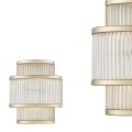 Kinkiet lampa ścienna SERGIO kolor złoty mat metal/szkło, 2xG9 IP20 W0528-02B-V6AC Zuma Line