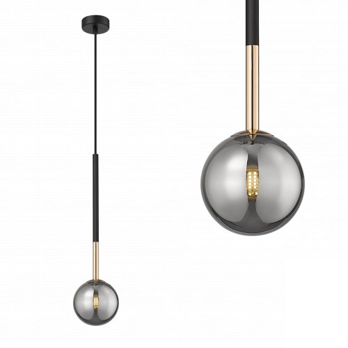 Lampa wisząca ARCTURUS pojedynczy zwis z szklanym kloszem  - P0574-01F-SDFZ Zuma Line