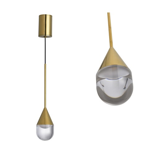 Lampa Wisząca Nata 1xLED złota PL0104-GD Yaskr