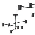 Lampa Sufitowa Noe 6xGU10 czarna PLC0102-BK Yaskr