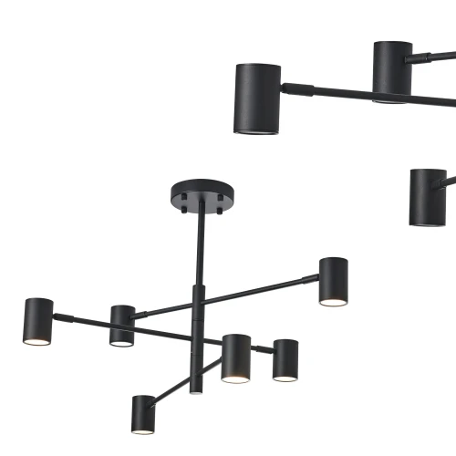Lampa Sufitowa Noe 6xGU10 czarna PLC0102-BK Yaskr
