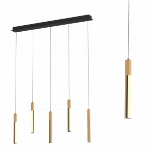 Lampa wisząca Eliot jasne drewno/ czarny mat MD4768-5-3BMT Zuma Line