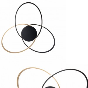 Lampa sufitowa Bold złoty/czarny 20169-GD Zuma Line