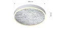9002-103L Plafon Bordeaux srebrny 60cm Aviano Lighting