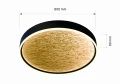 9002-104L Plafon Bordeaux złoty 60cm Aviano Lighting