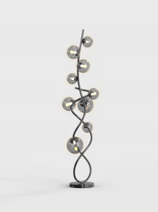 3014-905 Lampa podłogowa Nancy czarny chrom Aviano Lighting