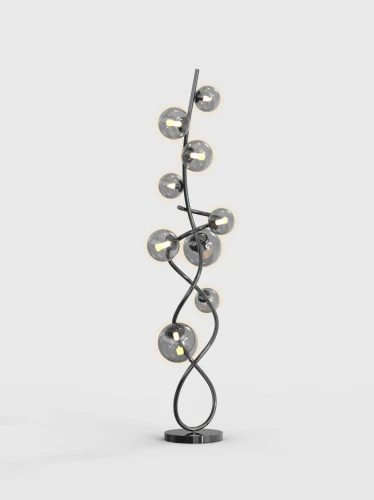 3014-905 Lampa podłogowa Nancy czarny chrom Aviano Lighting