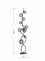 3014-905 Lampa podłogowa Nancy czarny chrom Aviano Lighting