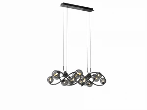 7014-1405 Lampa wisząca podwójna Nancy czarny chrom Aviano Lighting