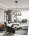 7014-805 Lampa wisząca Nancy czarny chrom Aviano Lighting