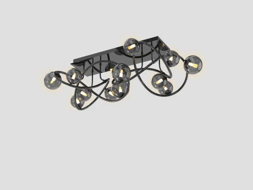 9014-1205 Lampa sufitowa podwójna Nancy czarny chrom Aviano Lighting