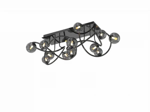 9014-1205 Lampa sufitowa podwójna Nancy czarny chrom Aviano Lighting