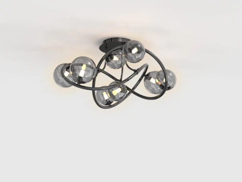 9014-805 Lampa sufitowa Nancy czarny chrom Aviano Lighting
