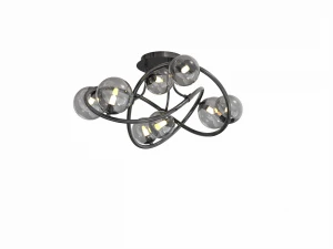 9014-805 Lampa sufitowa Nancy czarny chrom Aviano Lighting