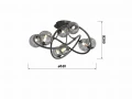 9014-805 Lampa sufitowa Nancy czarny chrom Aviano Lighting