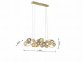 7015-1404 Lampa wisząca podwójna Metz Aviano Lighting