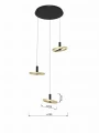 5016-304 Lampa wisząca trójka okrągła Brest Aviano Lighting