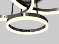 9049-405 Lampa sufitowa trójka Perpignon czarny chrom Aviano Lighting